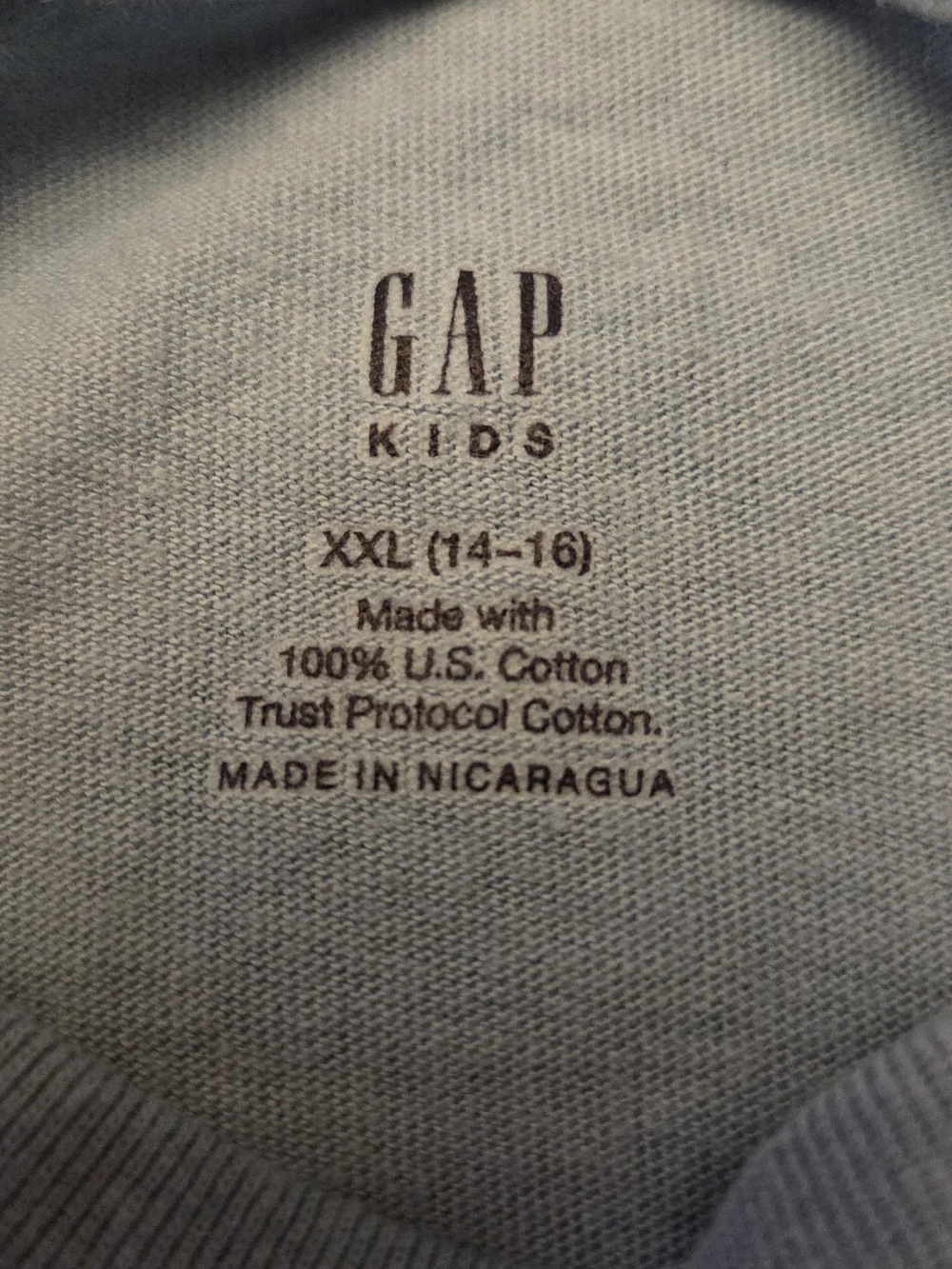 GAP Kids Long Sleeve Graphic Tee XXL 14/16 Blue Mountain Car Shirt
